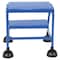Vestil 18.5 H Steel Commercial Spring Loaded Rolling Ladder, 2 Steps LAD-2-B-P - alternate 2